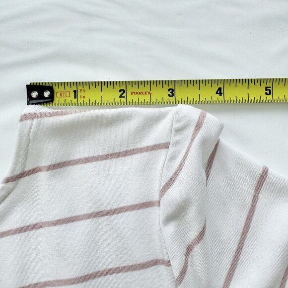Colori White And Pink Stripped 3/4 Sleeves Top Size Small - Picture 12 of 12